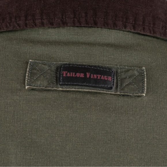 Tailor Vintage Heritage Men’s Forest Green Waxed Jacket Zip Up Jacket Medium - Picture 7 of 15